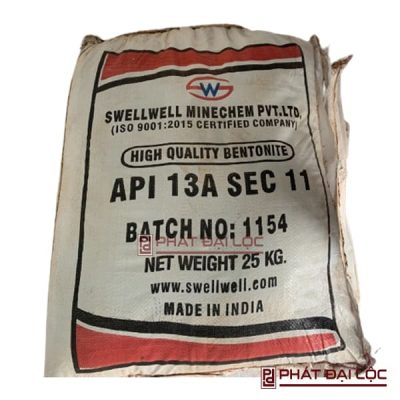 Bột Đất Sét Bentonite Ấn Độ, 25kg/bao