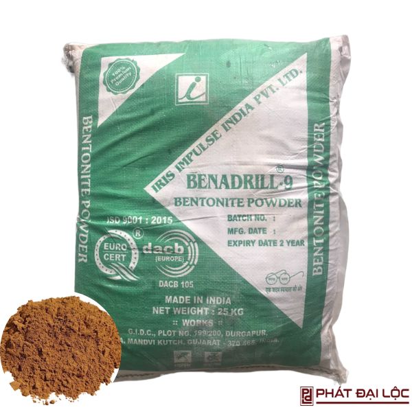 Bột Đất Sét Bentonite Ấn Độ, 25kg/bao